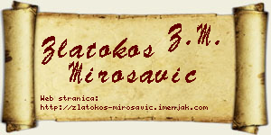 Zlatokos Mirosavić vizit kartica